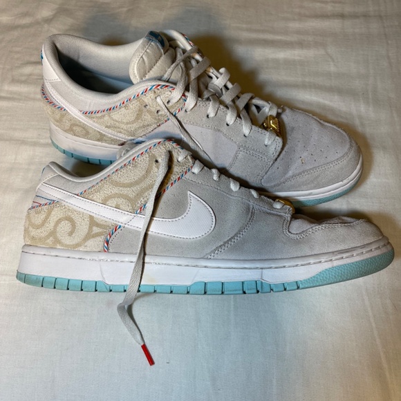 Barber Gold Clip Rare Collection White and Cream Men's Sneakers - Picture 1 of 10